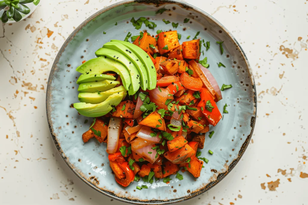 Süßkartoffel-Paprika-Hash