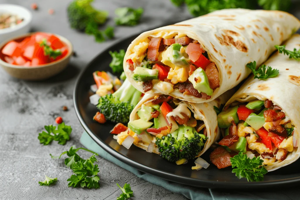 Puten-Speck-Frühstücks-Burrito