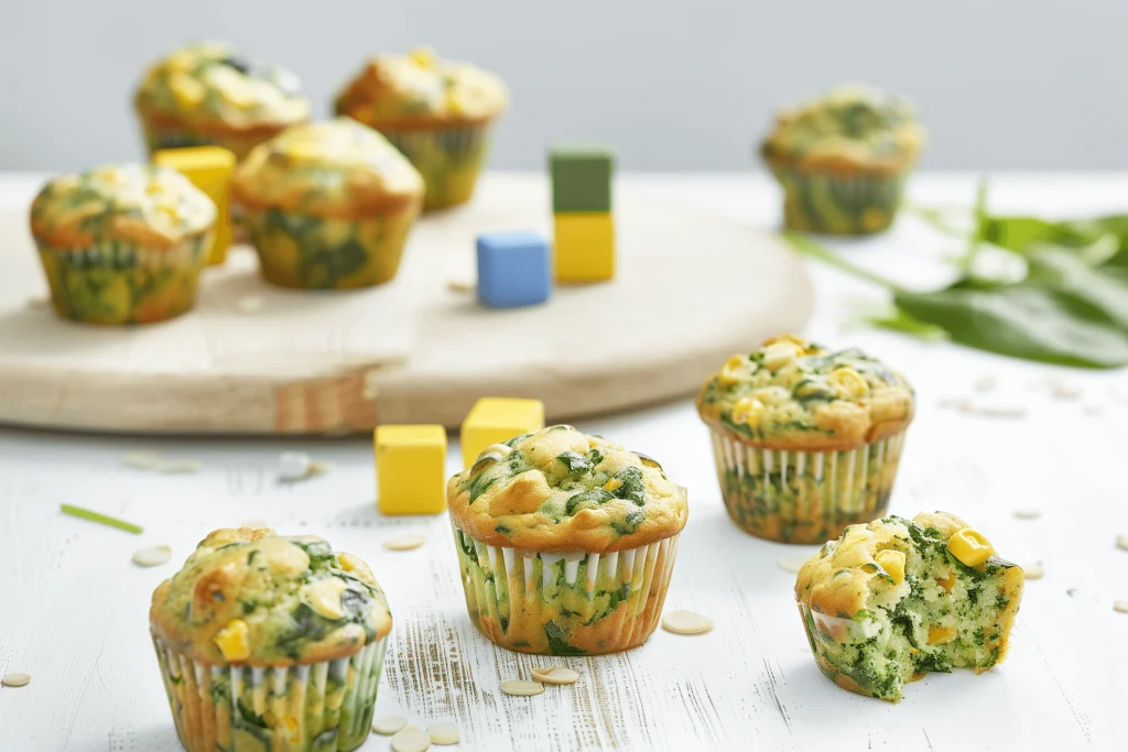 Spinach and Sweet Corn Muffins