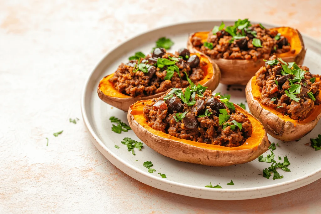 Gefüllte Süßkartoffeln