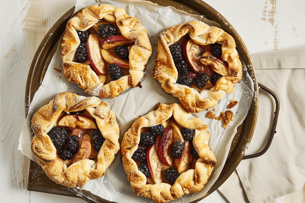 Apple and Blackberry Mini Galettes