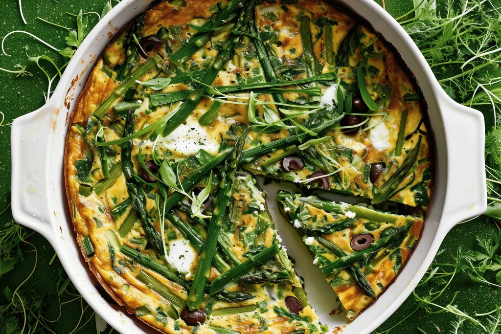 Asparagus and Olive Frittatas