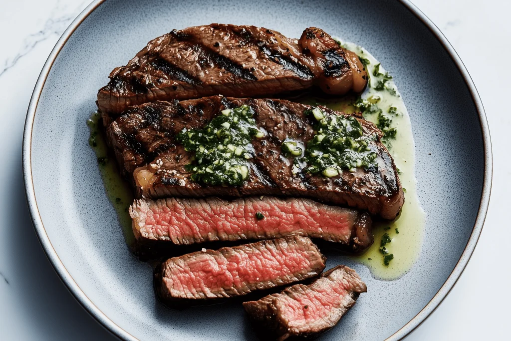 Grilled Steak with Garlic Butter