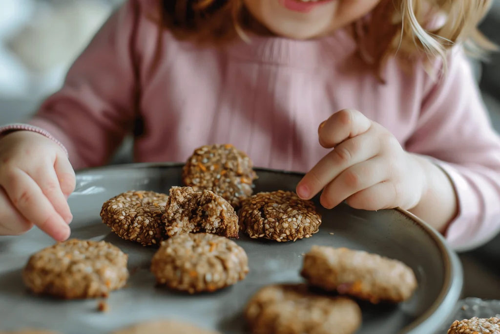 Rohe Orangen-Hanfsamen-Kekse