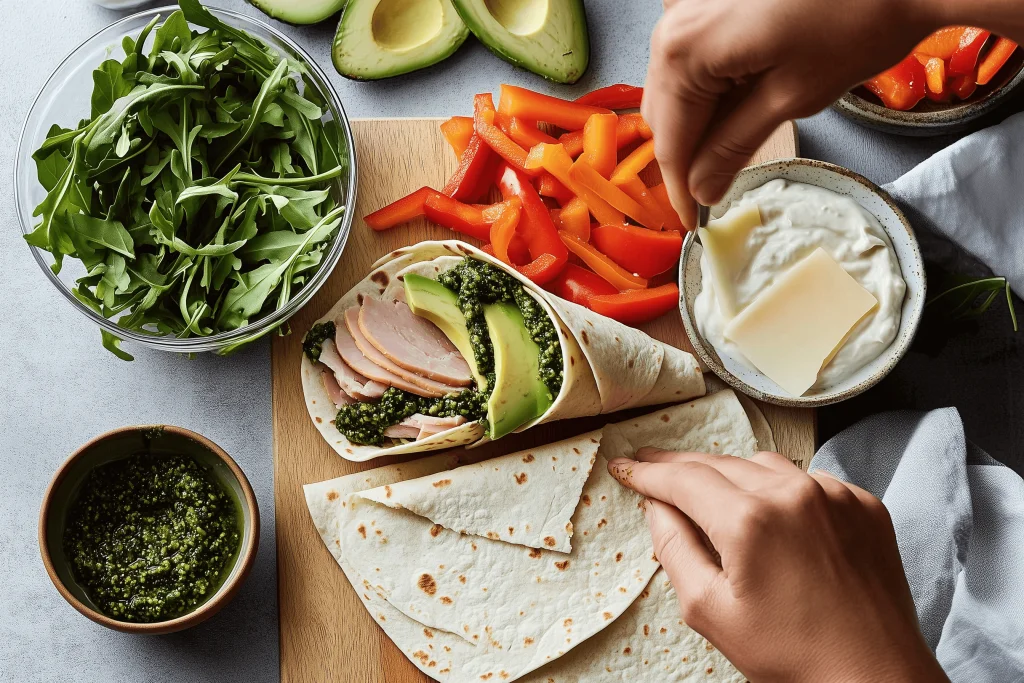Pesto Turkey Wrap