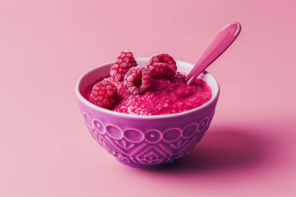 Raspberry Chiaa Pudding